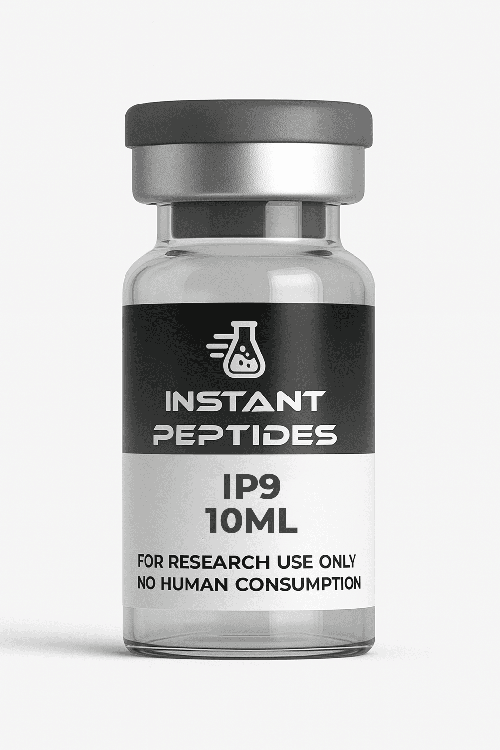 IP9 10ml research product in a 10 mL bottle